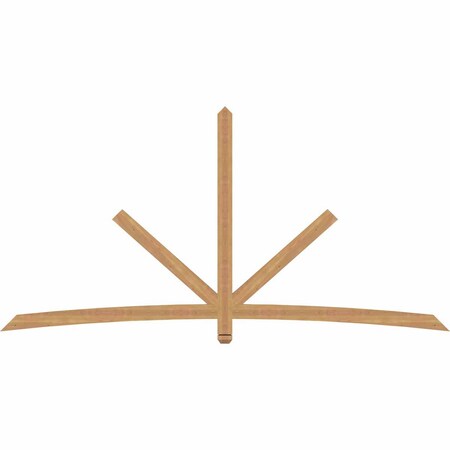 Ekena Millwork Alberta Timber Gable Bracket, Western Red Cedar, 108"W x 54"H x 1 1/2"D x 3 1/2"F, 12/12 Pitch GBW108X54X0204ALB00SWR